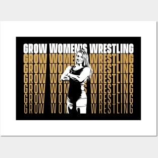 Grow women's wrestling Fade Posters and Art